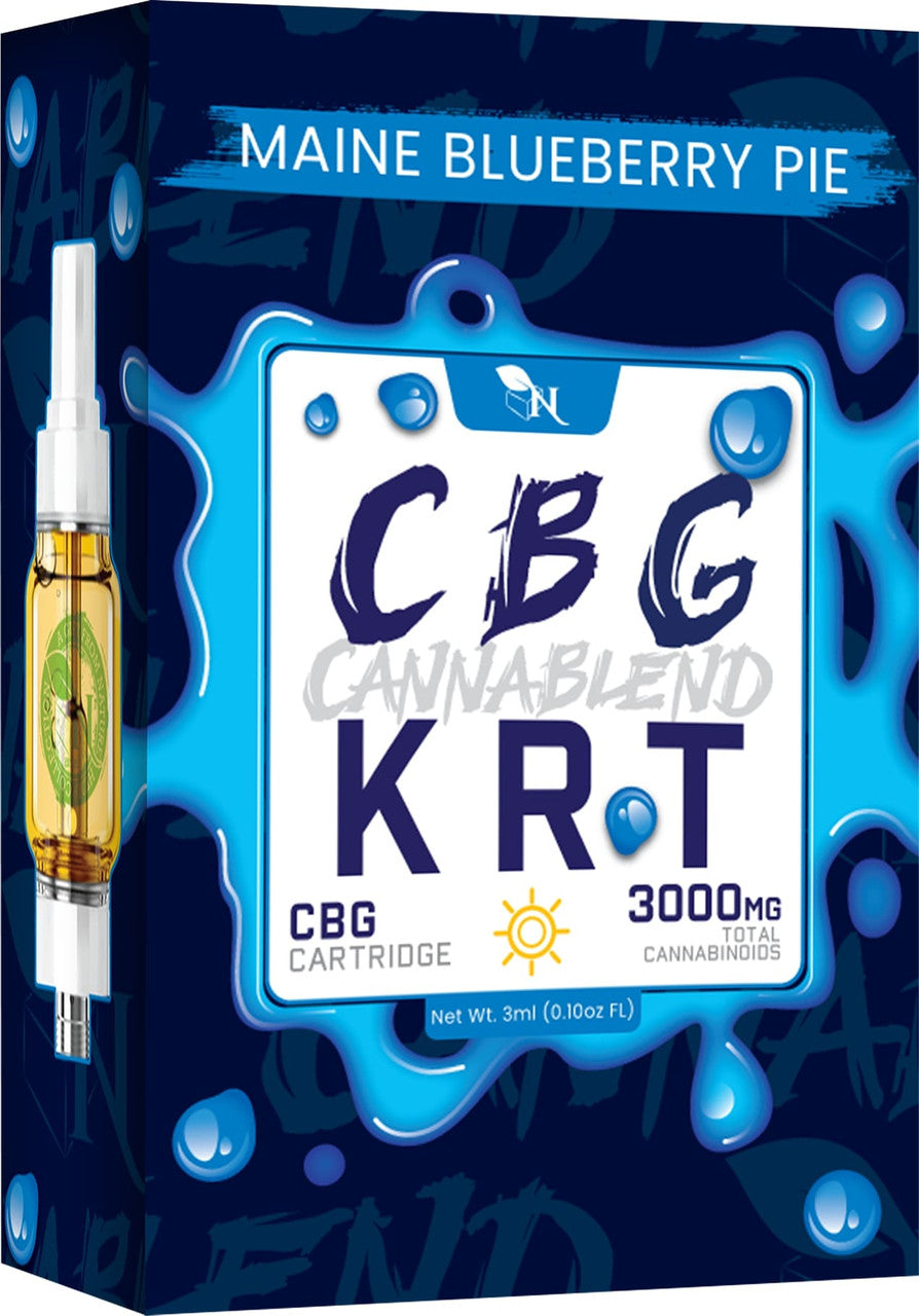 CBG Cartridge Maine Blueberry Pie - 3000mg real product 3d mockup