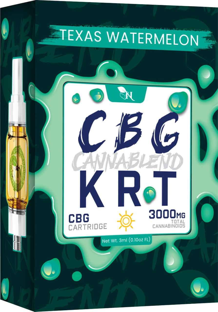 CBG Cartridge Texas Watermelon - 3000mg real product 3d mockup