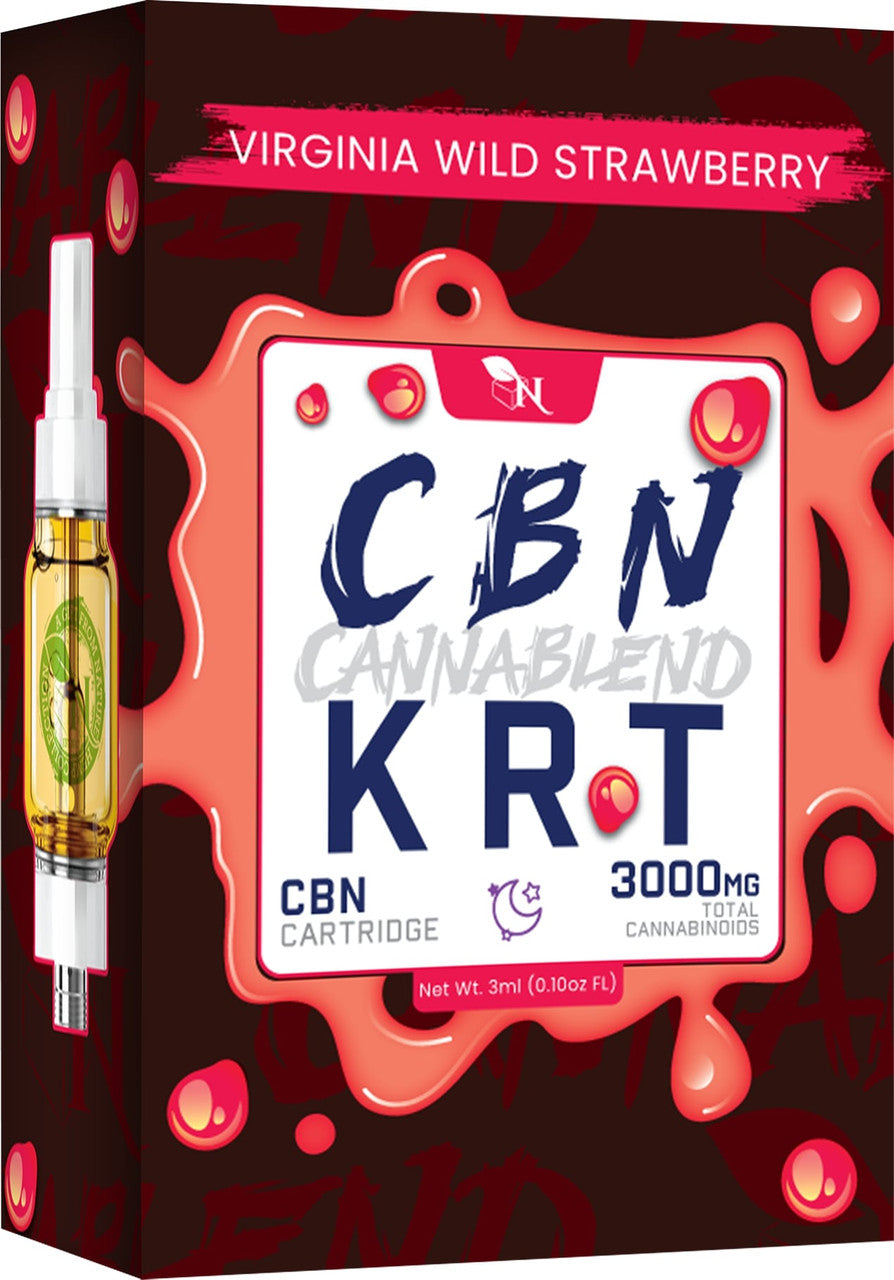 CBN Cartridge Virginia Wild Strawberry - 3000mg real product 3d mockup