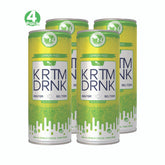 Lemon Fizz Kratom seltzer can, 80mg Mitragynine, energizing citrus-flavored fizzy drink for focus and vitality 4 pack