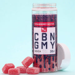 CBN GUMMIES - FOR SLEEP - 30CT Strawberry Nectar 1500mg – INDICA Real Product Picture