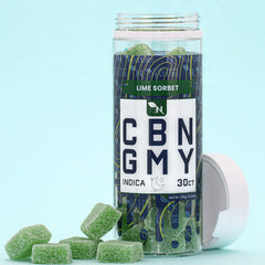 CBN GUMMIES - FOR SLEEP - 30CT Lime Sorbet 1500mg – INDICA Real Product Picture