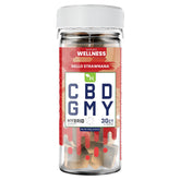 CBD GUMMIES - FOR BALANCE - 30CT Gello Strawnan 1500mg (50mg ea.) – HYBRID 3d mockup of real product