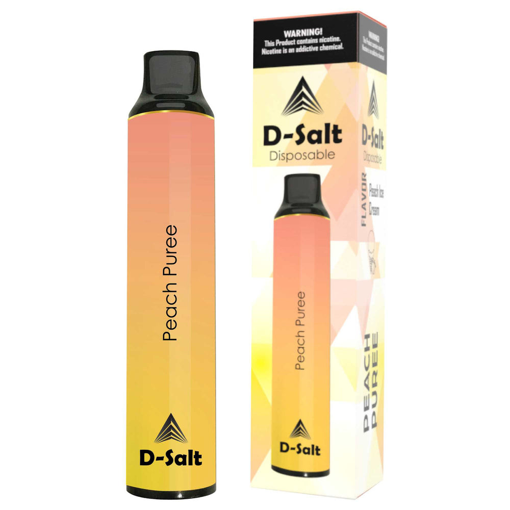 D-SALT DISPOSABLE - Peach Puree 1500 PUFFS - HYBRID A Gift From Nature