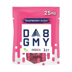 DELTA 8 GUMMIES Single Package - 50CT Raspberry Kush 25mg - INDICA A Gift From Nature
