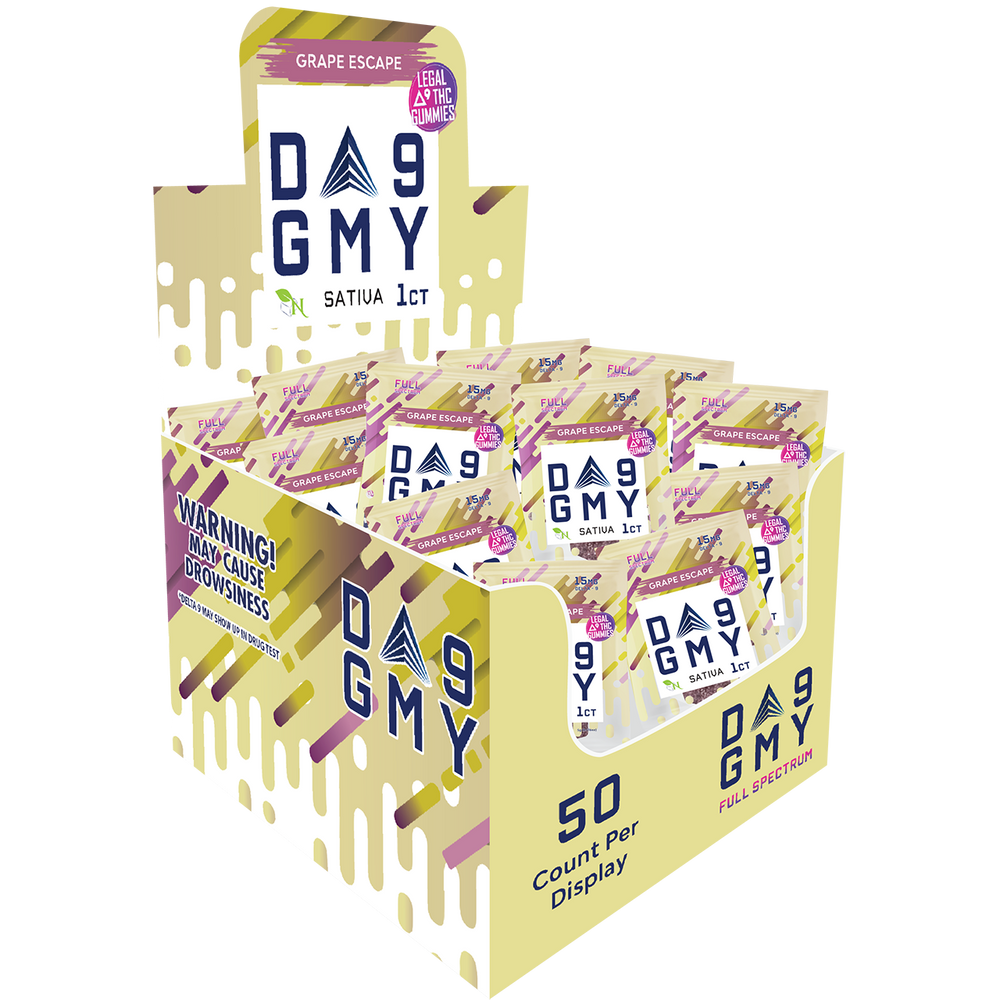 DELTA 9 GUMMIES Single Package 50 count Grape Escape Sativa