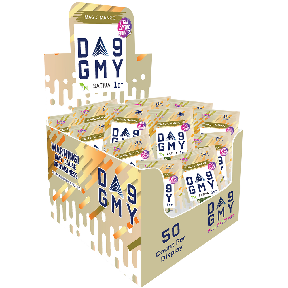 DELTA 9 GUMMIES Single Package 50 Count Magic Mango Sativa