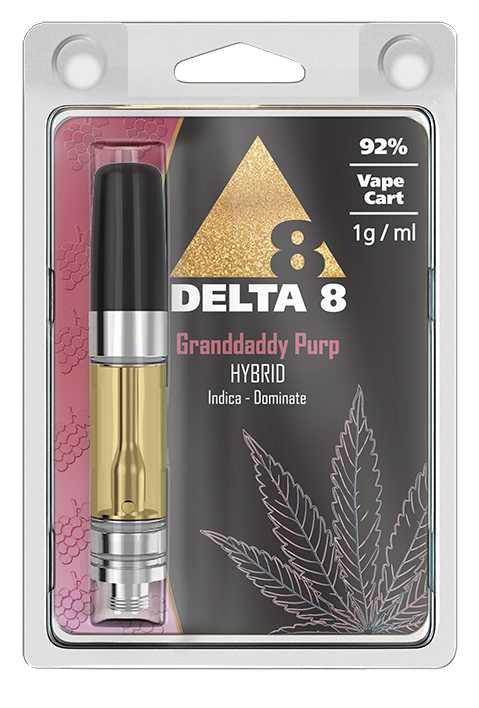DELTA 8 CRT - Hybrid Granddaddy Purp 1ML 92% - 920MG - Indica Dominant A Gift From Nature