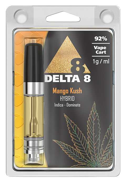 DELTA 8 CRT - Hybrid Mango Kush 1ML 92% - 920MG - Indica Dominant A Gift From Nature