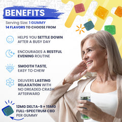 DELTA 9 GUMMIES 30 Count Melonhead INDICA Benefits 2