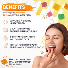 DELTA 9 GUMMIES Single Package 50 Count Magic Mango Benefits