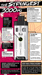 THE STRONGEST - CAKE/RED VELVET - 3IN1 - 3000MG A Gift From Nature 3d mokcup package backside