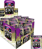 THE STRONGEST GUMMIES Single Package - 50CT - GRAPE GATSBY - SATIVA, featuring 50 sativa hemp gummies with 200mg of cannabinoids each, packed in vibrant grape flavor