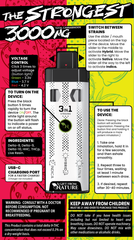 THE STRONGEST - LEMONADE/STRONGBERRY - 3IN1 - 3000MG A Gift From Nature 3d mockup backside of the package