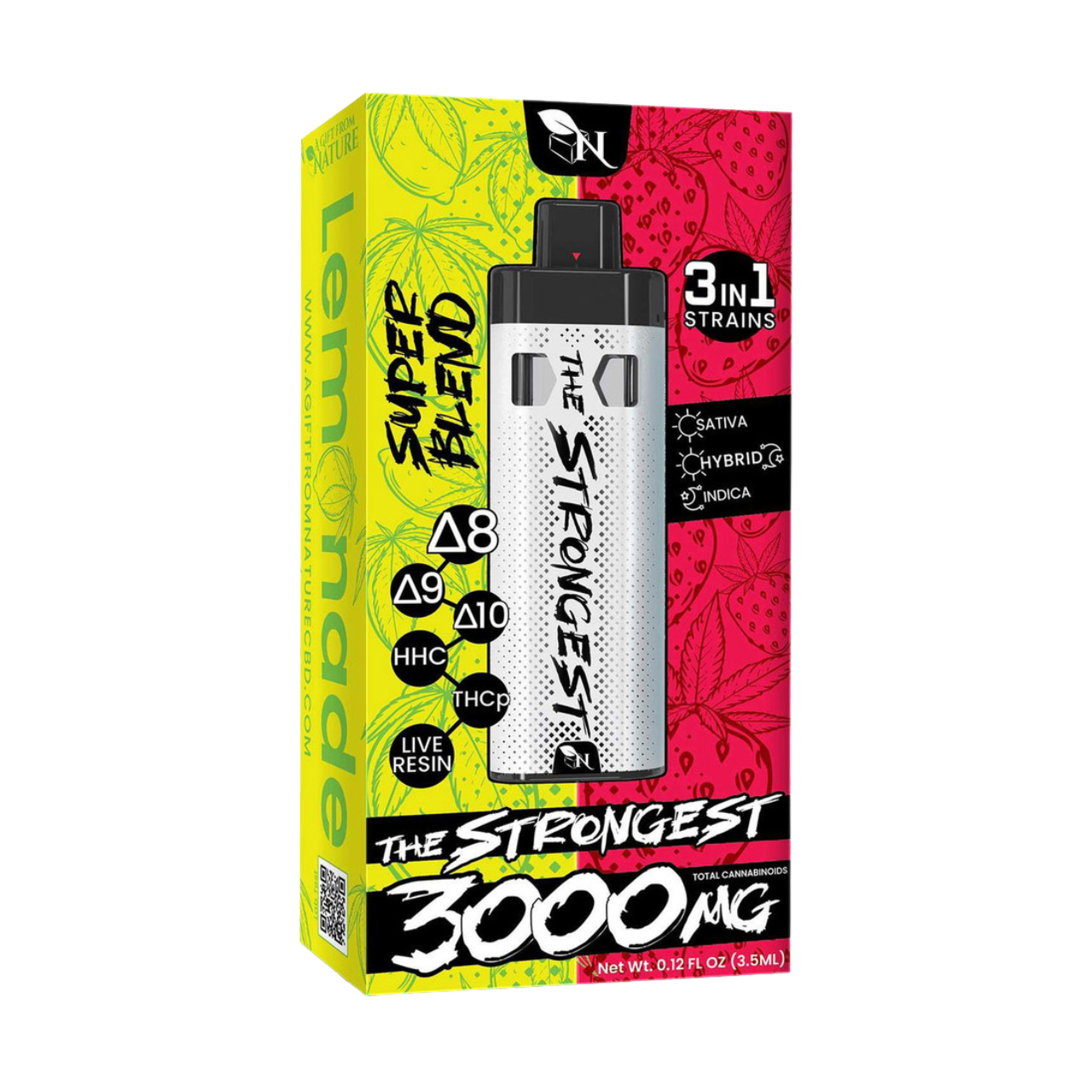 Lemonade/Strongberry 3-in-1 CBD Vape - 3000mg| The Strongest – A Lemonade/Strongberry 3-in-1 CBD Vape - 3000mg| The Strongest – A