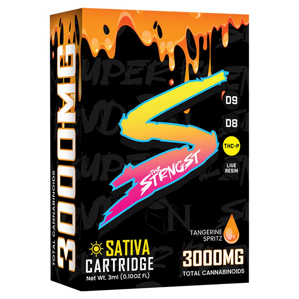 THE STRONGEST Cartridge - 3000MG - Tangerine Spritz Sativa – A