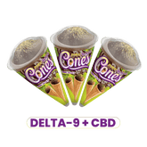 Delta 9 Cone with Dubai Chocolate Infused 3d mokcup