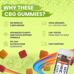Raspberry Breath CBG Gummies - Sativa Benefits