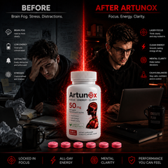Artunox 3-in-1 Focus, Energy & Clarity Tablets - 6 Count