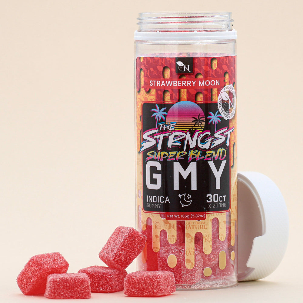 THE STRONGEST GMY - 30CT Strawberry Moon 6000mg (200mg ea.) - INDICA A Gift From Nature