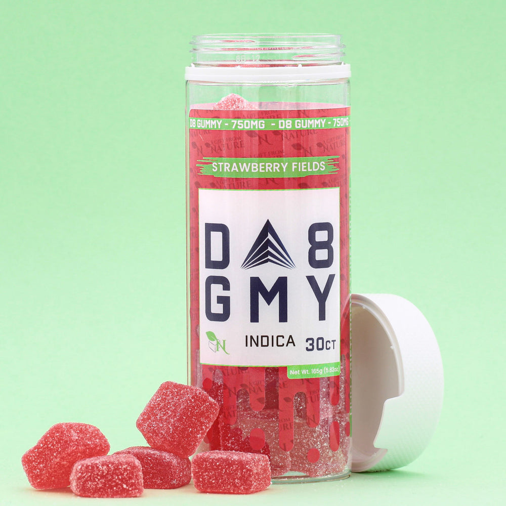 DELTA 8 GUMMIES - 30CT Strawberry Fields 750mg – INDICA Real Product Picture