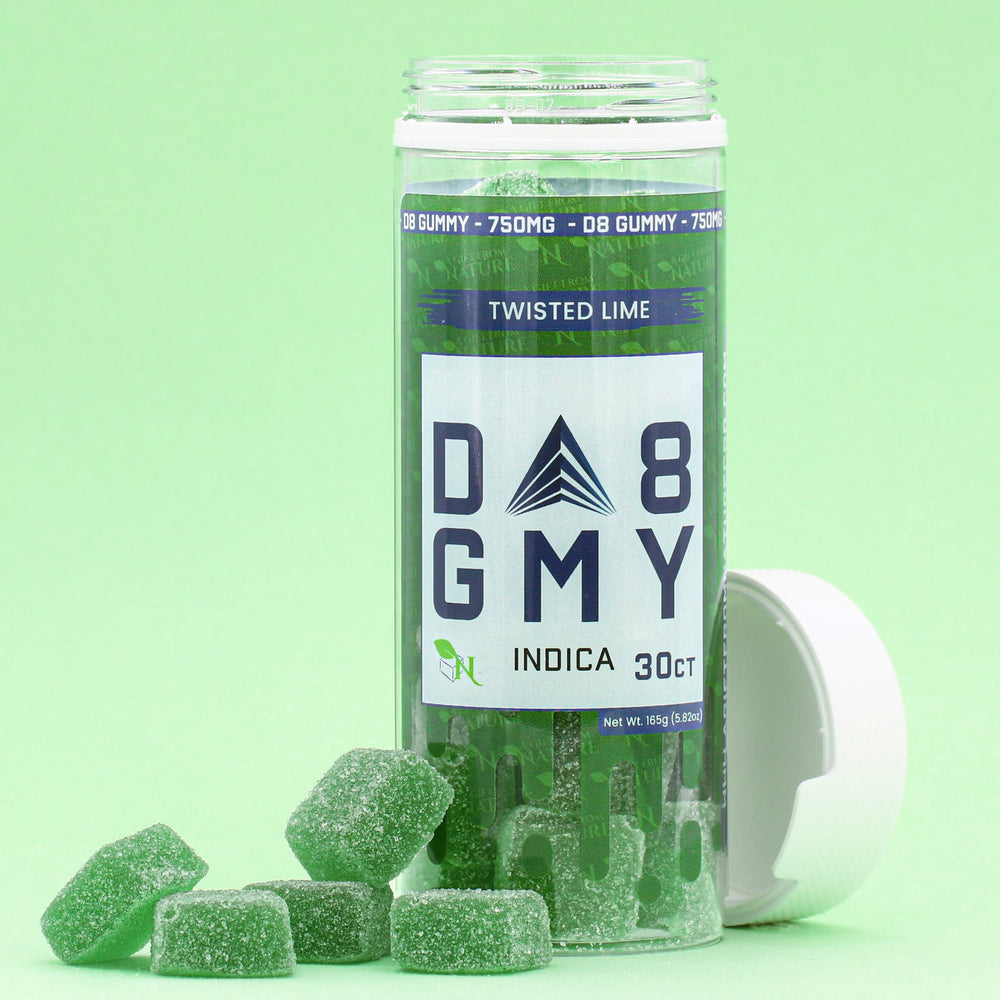 DELTA 8 GUMMIES - 30CT Twisted Lime 750mg – INDICA Real Product Image