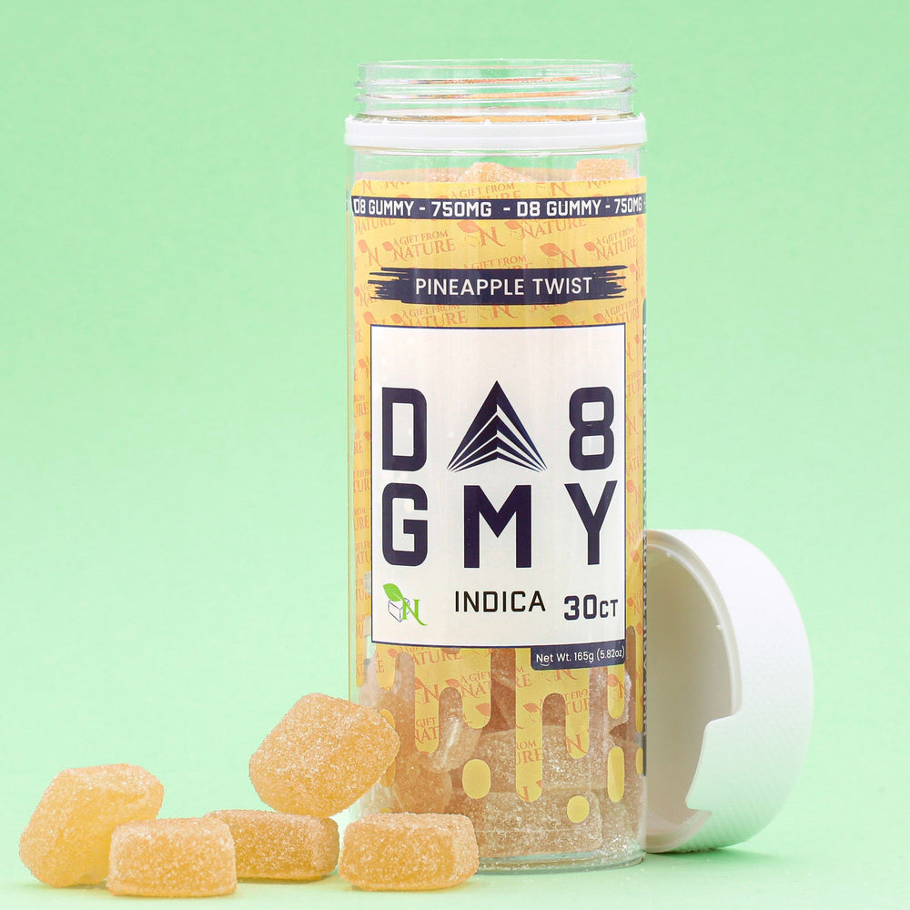 DELTA 8 GUMMIES - 30CT Pineapple Twist 750mg – INDICA Real Product Picture