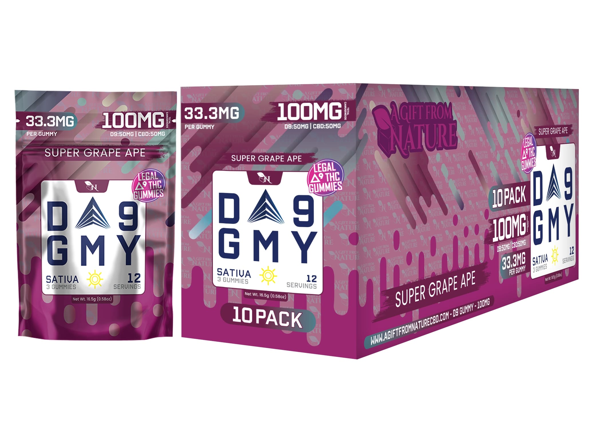 DELTA 9 GUMMIES - Social Pack - 10 Bags / 3CT THC Edibles