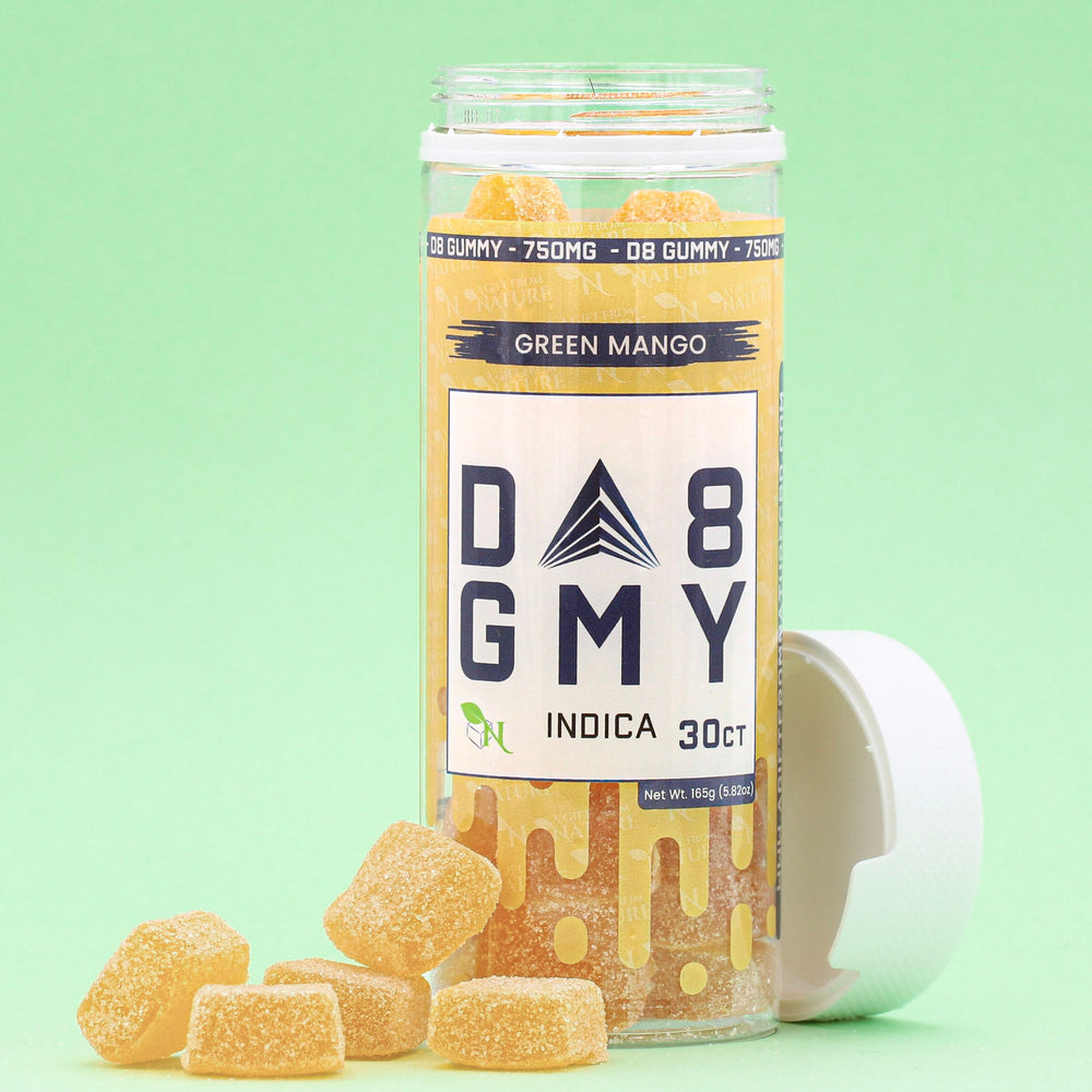 DELTA 8 GUMMIES - 30CT Green Mango 750mg (25mg ea.) – INDICA Real Product Picture