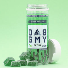 DELTA 8 GUMMIES - 30CT Green Apple OG 750mg  – SATIVA Real Product Picture