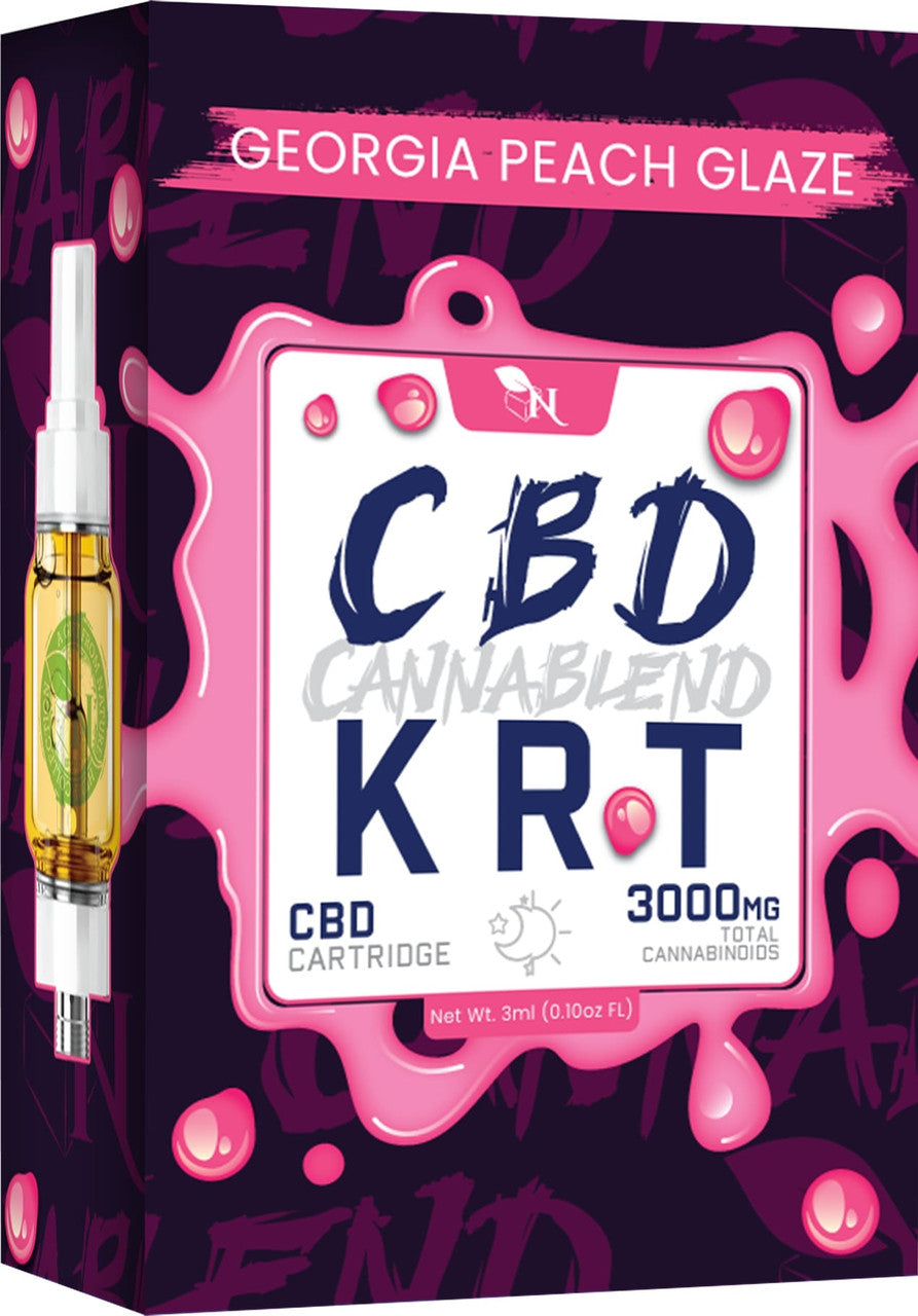CBD Cartridge Georgia Peach Glaze - 3000mg real product 3d mockup
