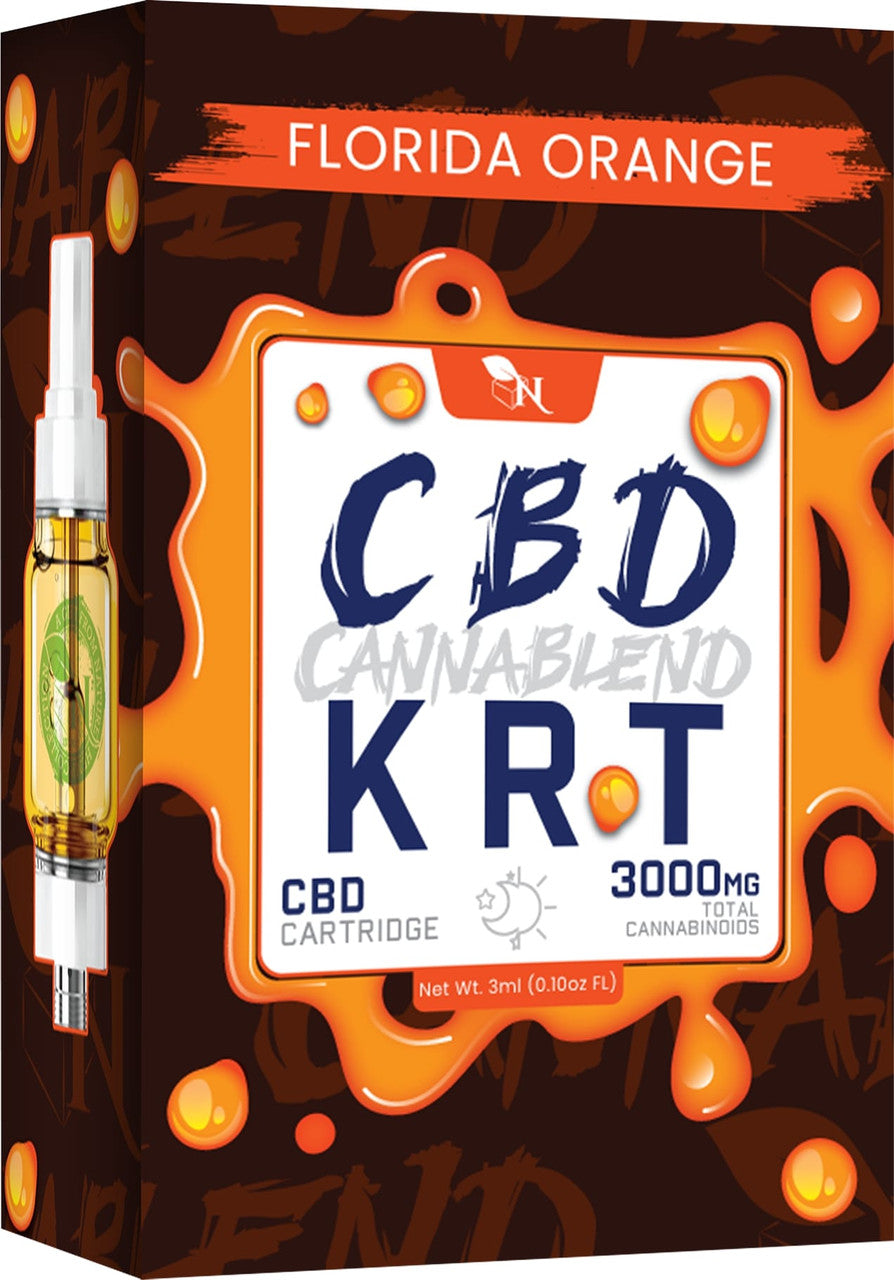 CBD Cartridge Florida Orange - 3000mg real product 3d mockup
