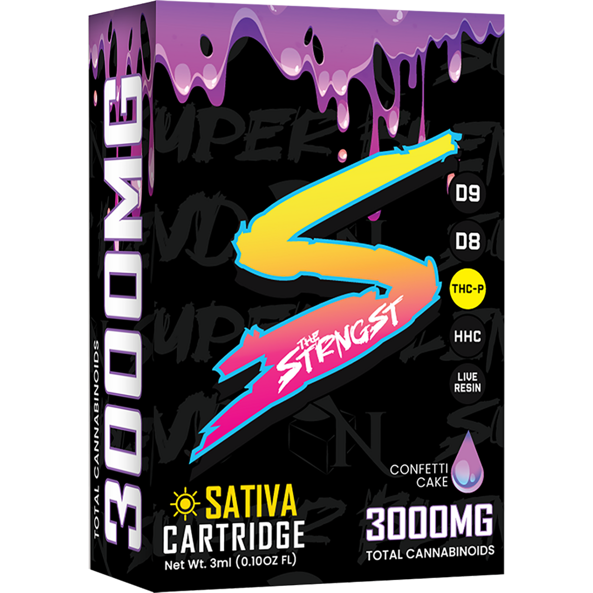 THE STRONGEST CRT - 3000MG - CONFETTI CAKE - SATIVA