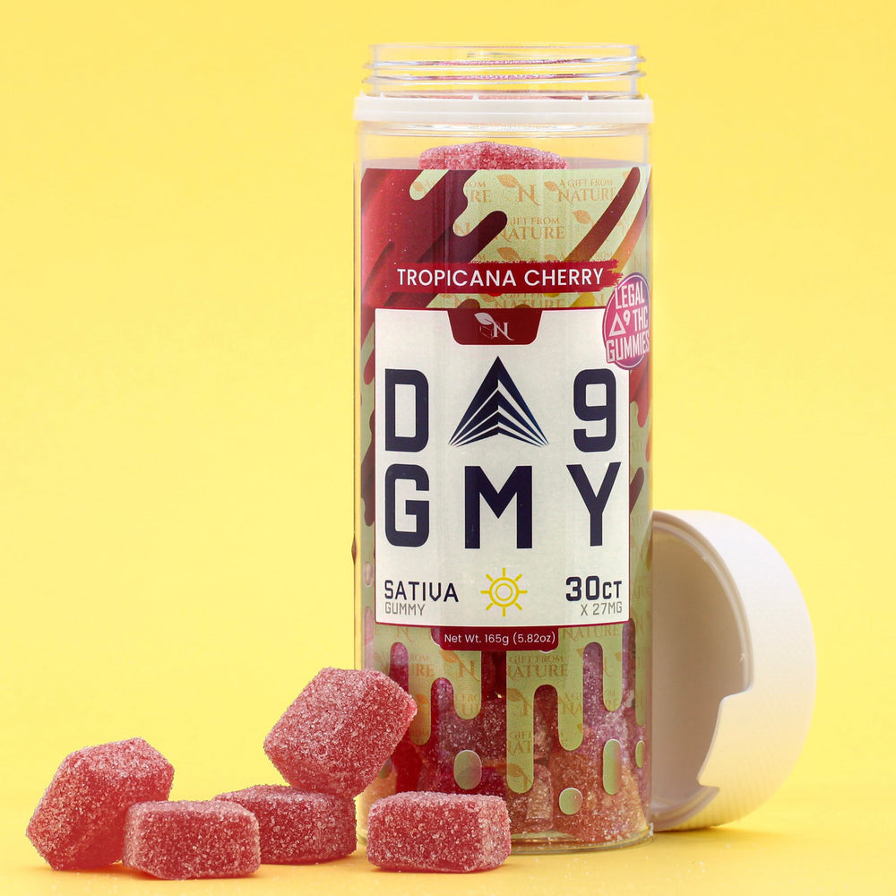 DELTA 9 GUMMIES - 30CT Tropicana Cherry 810mg (15mg ea.) – SATIVA Real Product Picture