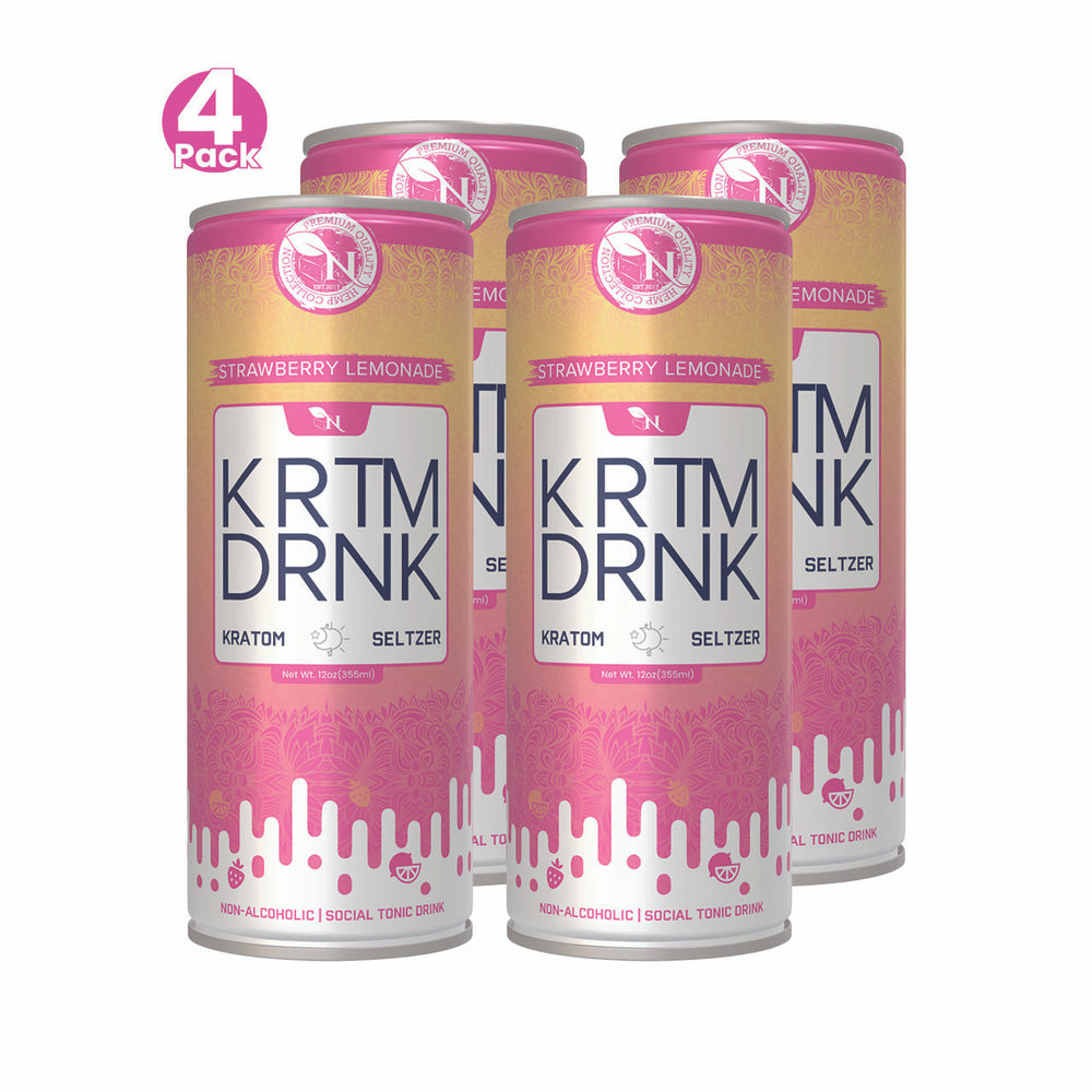 Kratom Strawberry Lemonade beverage / seltzer 4pcs picture