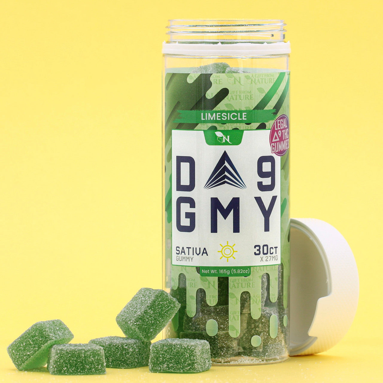 DELTA 9 GUMMIES - 30CT Limesicle 810mg (15mg ea.) – SATIVA Real Product Picture
