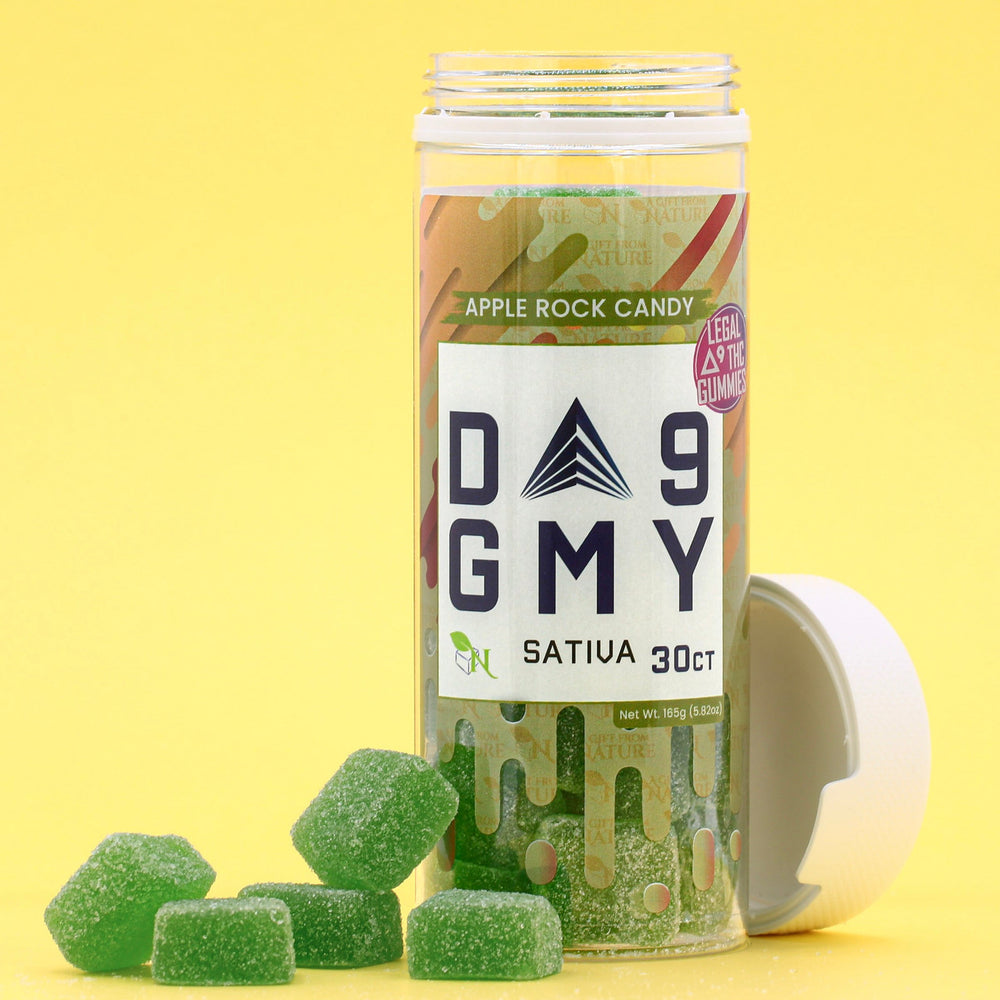 DELTA 9 GUMMIES - 30CT Apple Rock Candy 810mg (15mg ea.) – SATIVA Real Product Picture