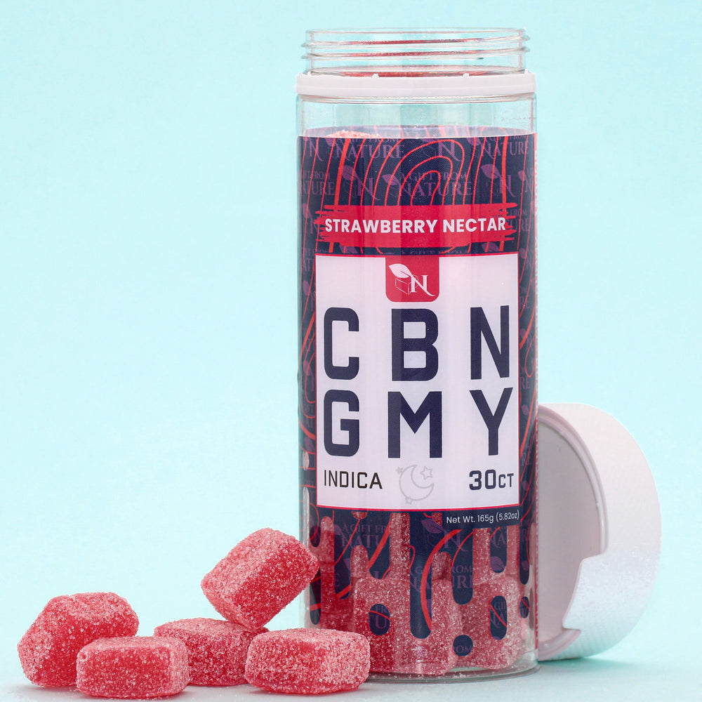 CBN GUMMIES - FOR SLEEP - 30CT Strawberry Nectar 1500mg – INDICA Real Product Picture