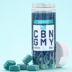 CBN GUMMIES - FOR SLEEP - 30CT Glueberry 1500mg– INDICA Real Product Picture