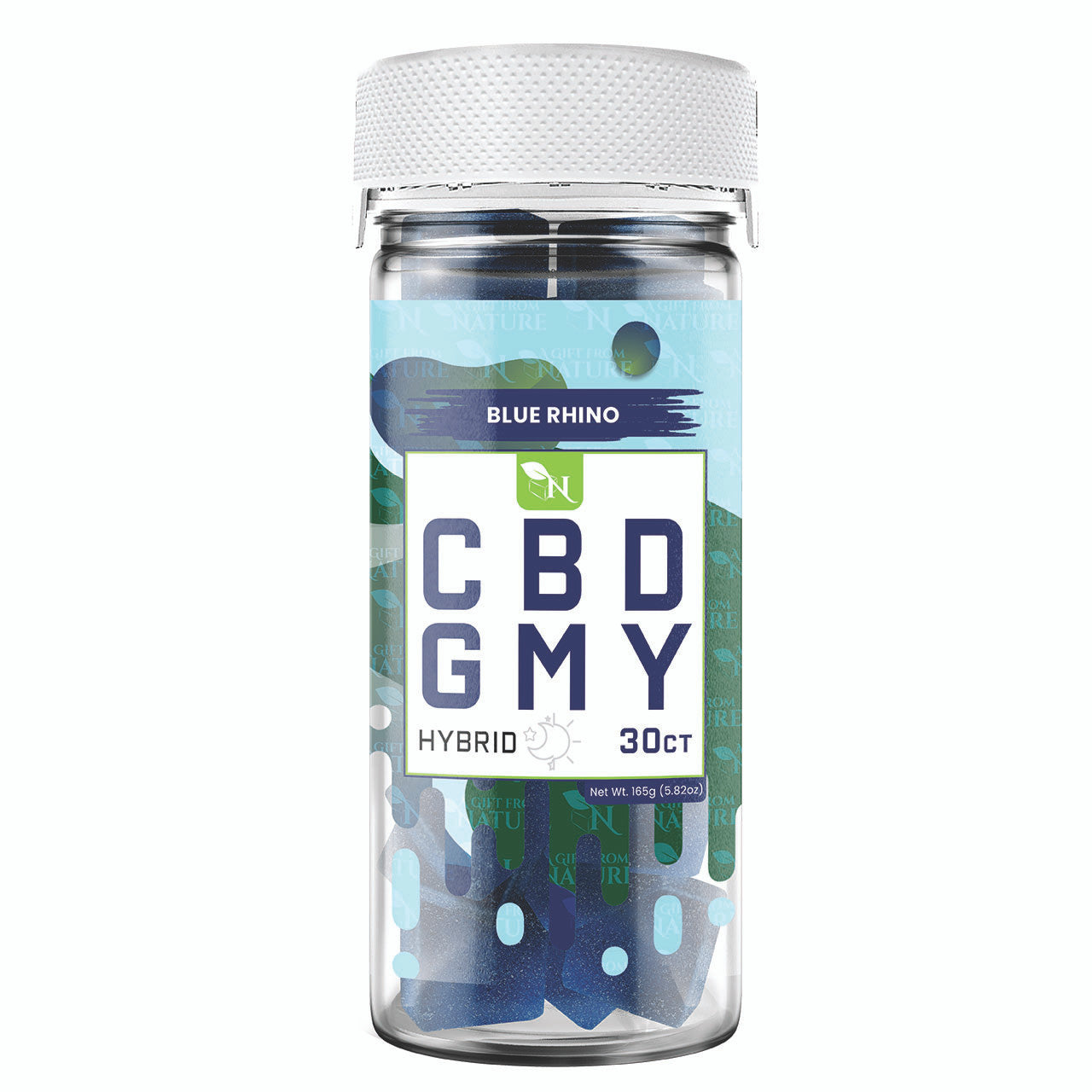 CBD GUMMIES - FOR BALANCE - 30CT Blue Rhino 1500mg (50mg ea.) – HYBRID
