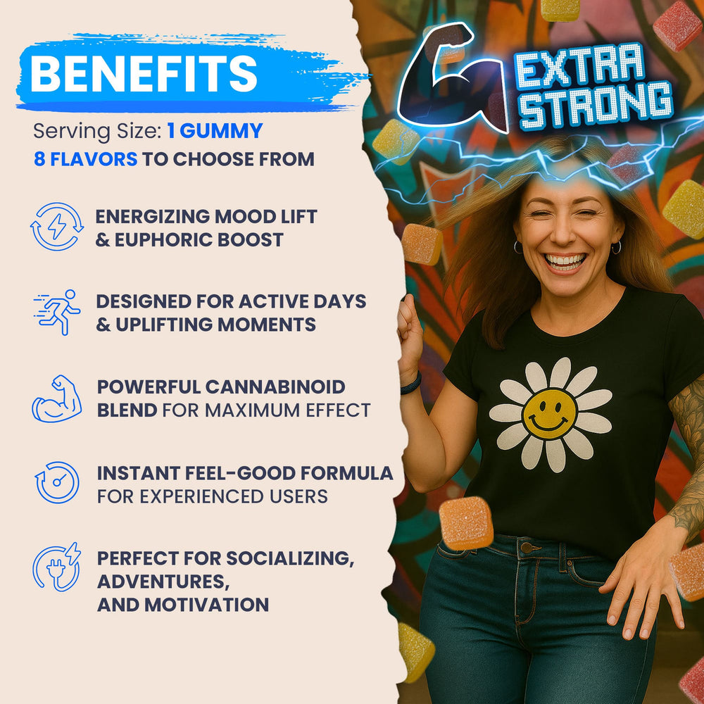 Strongest Gummies for Euphoria Cherry Up Sativa benefits