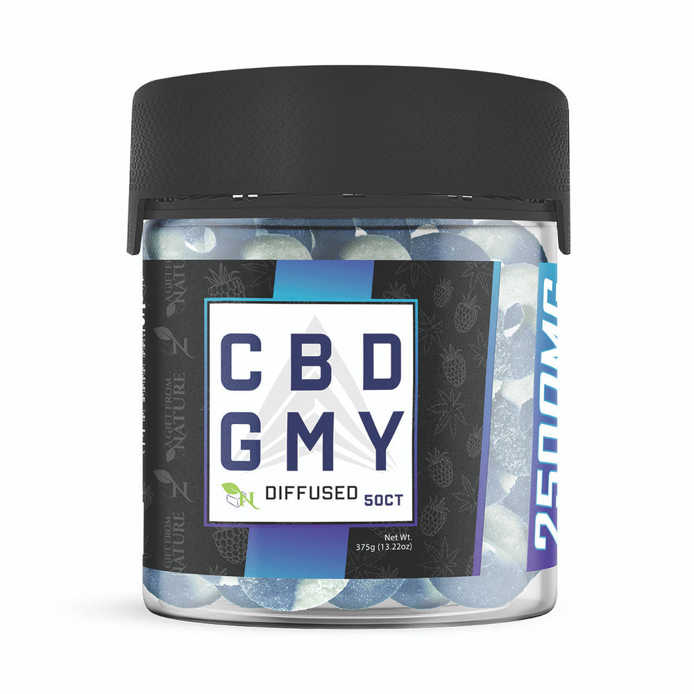 CBD GUMMIES - FOR BALANCE - 50CT - Blue Razz Rings - 2500MG