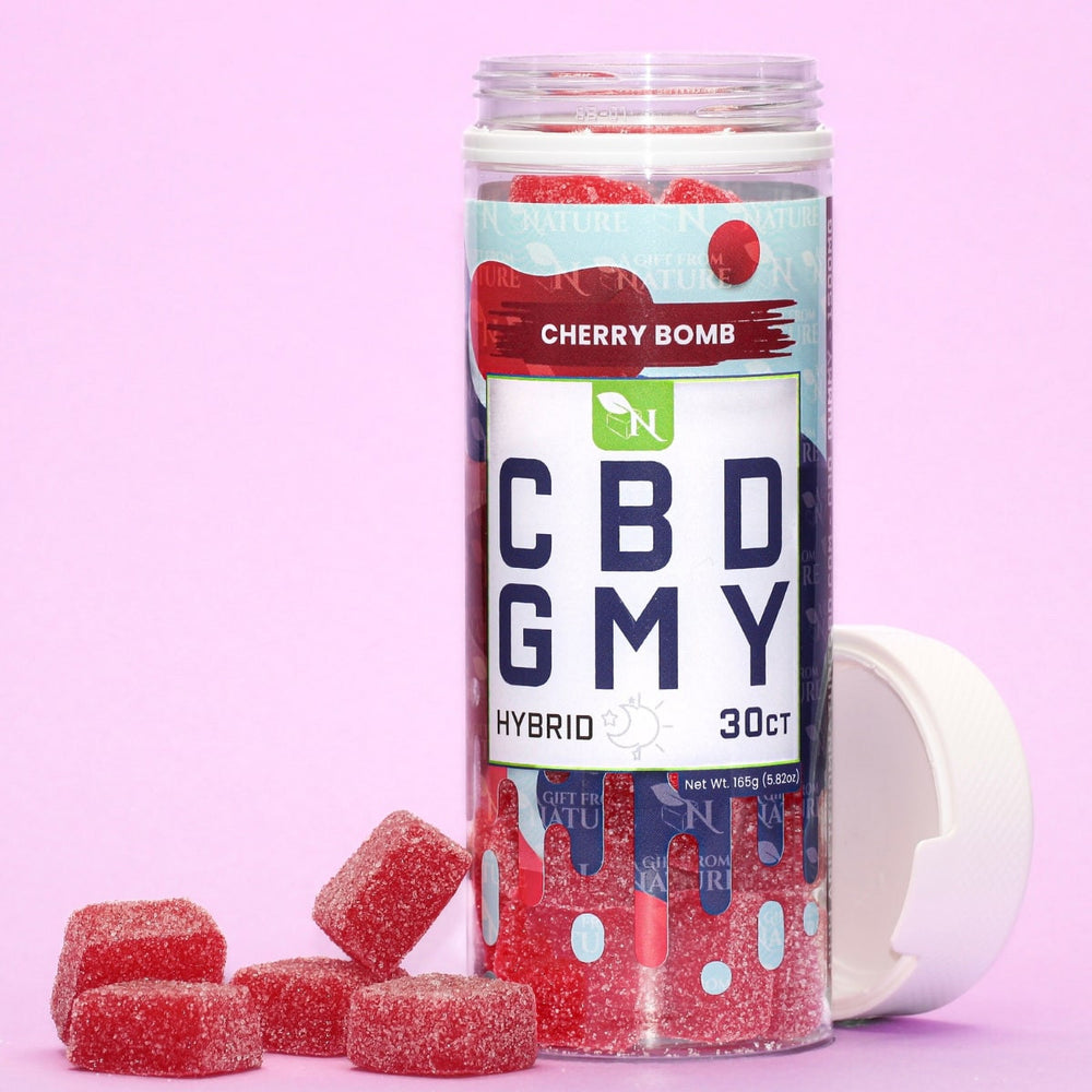 CBD GUMMIES FOR BALANCE 30 Count Cherry Bomb 1500mg  HYBRID Real Product Picture