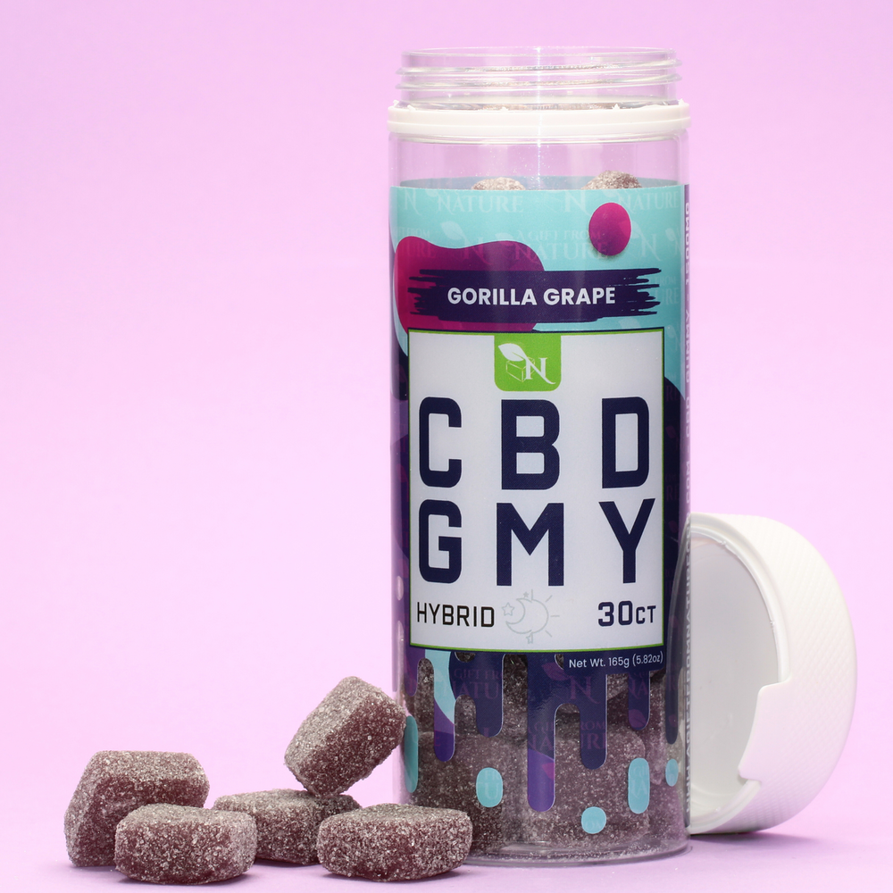 CBD GUMMIES - FOR BALANCE - 30CT Gorilla Grape 1500mg – HYBRID