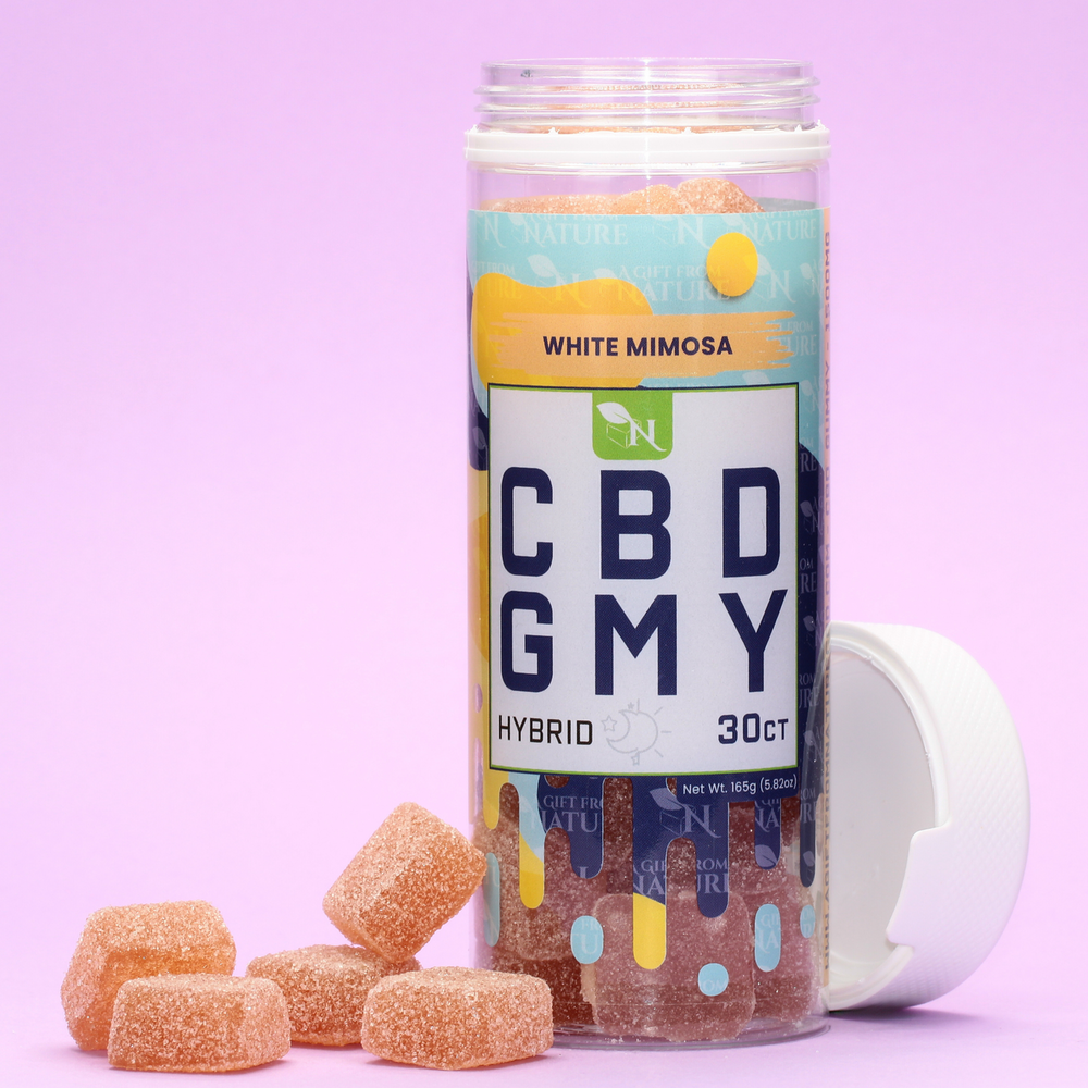 CBD GUMMIES - FOR BALANCE - 30CT White Mimosa 1500mg HYBRID