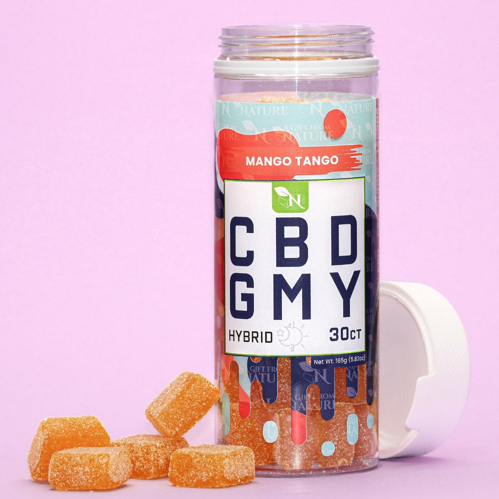 CBD GUMMIES FOR BALANCE 30 count Mango Tango 1500mg HYBRID Real Product Picture