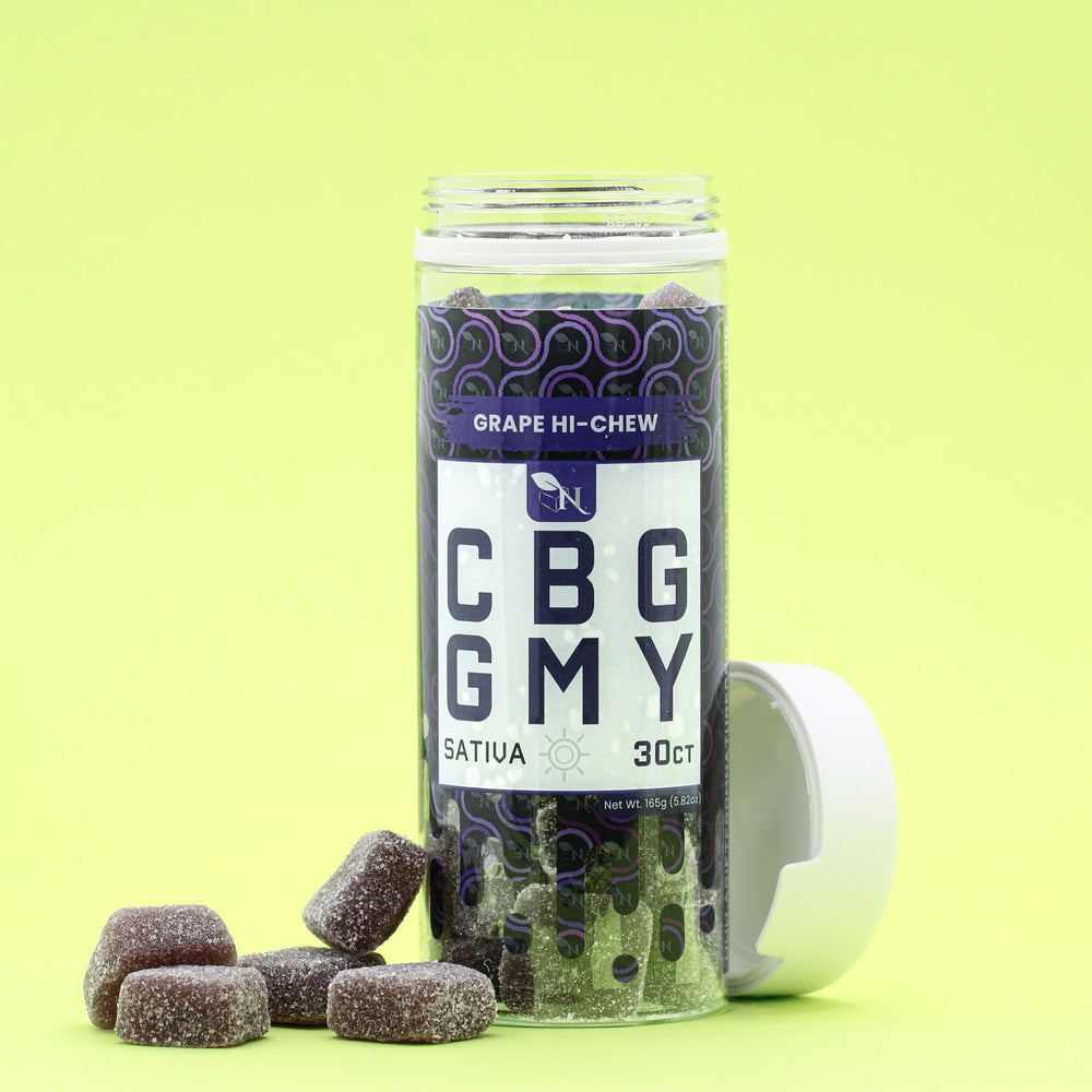 CBG GUMMIES - FOR ENERGY Grape Hi-Chew sativa real product