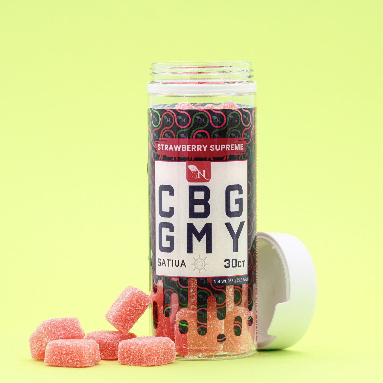 CBG GUMMIES- FOR ENERGY Strawberry Supreme  SATIVA real product picture