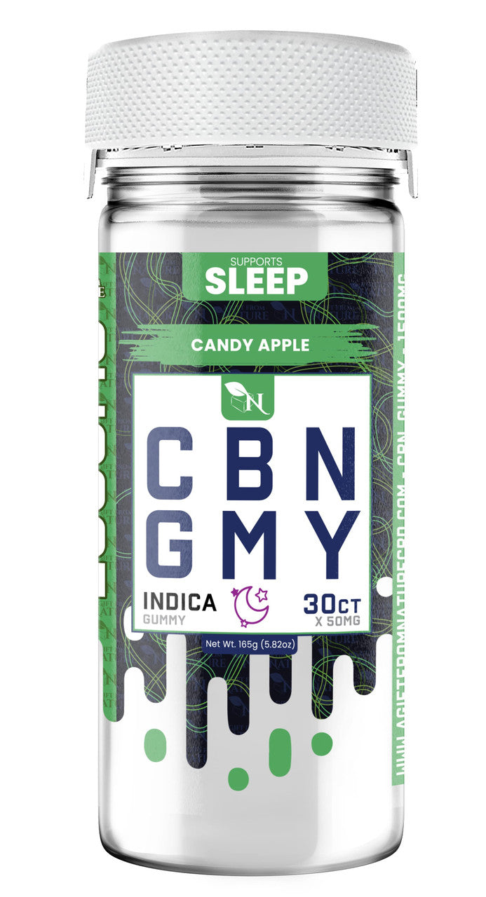 CBN GUMMIES - FOR SLEEP - 30CT Candy Apple 1500mg – INDICA 3d mockup