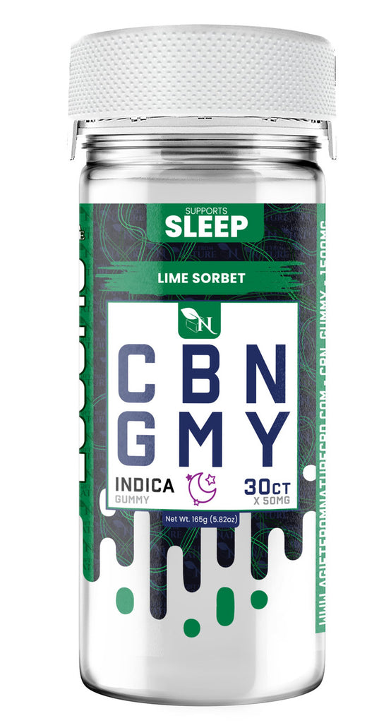 Lime Sorbet CBN Gummies | 1500mg Indica Relaxation 50mg